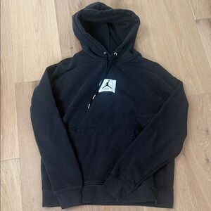Jordan Black Hoodie with Logo Patch